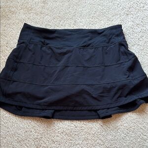 Lululemon Black Pace Rival Mid-Rise Skirt